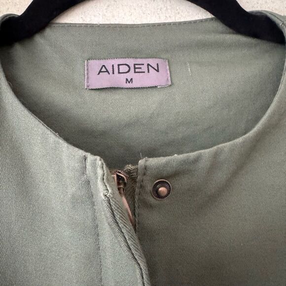 AIDEN Embroidered Army Green Jacket - Picture 3 of 6